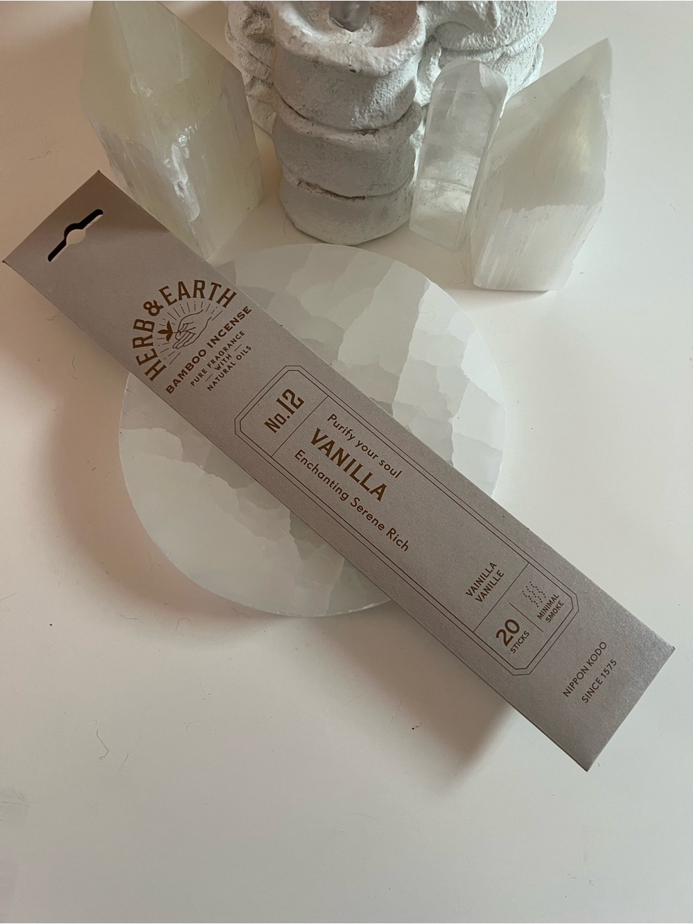 Vanilla Bamboo Incense Sticks - White